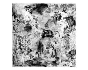 "Paisaje", técnica mixta sobre tela, Eduardo Stupía, 2015 (150x150 cm)